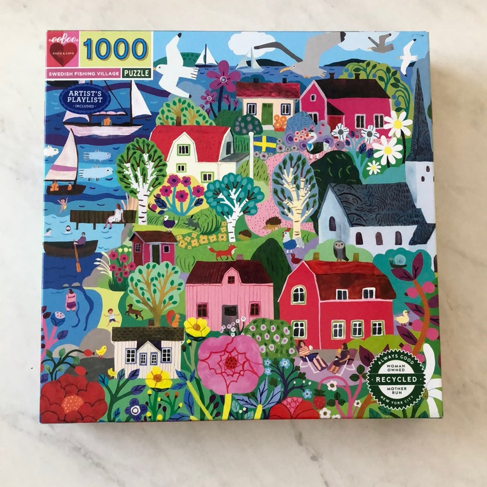 Eeboo Swedish Fishing Village 1000 pc Puzzle